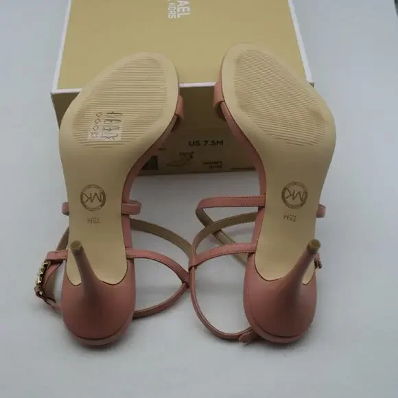 NEW Michael Kors Veronica Heeled Sandals Sunset Rose Women's 7.5 - Picture 7 of 10